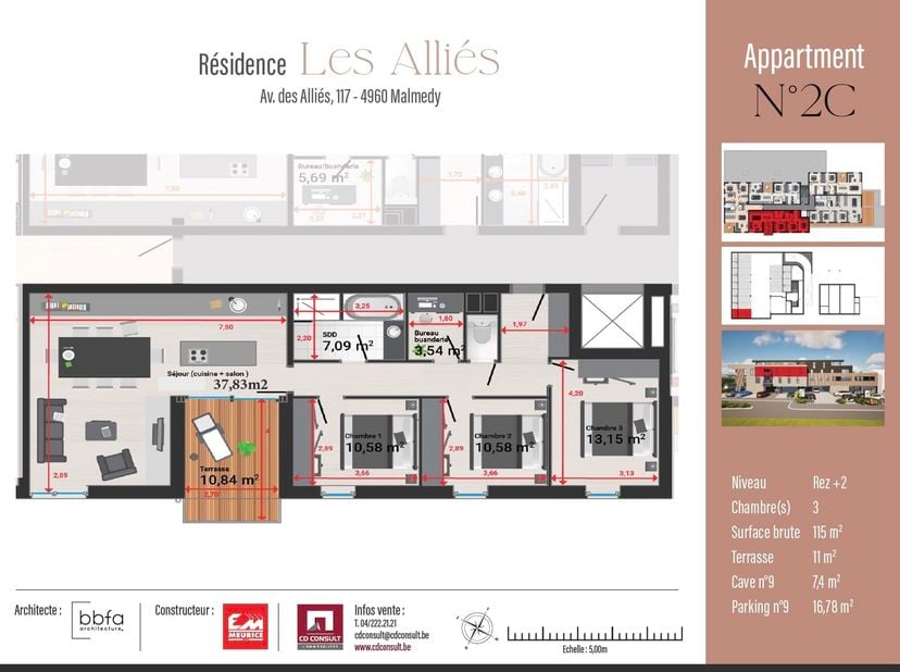 Appartement à vendre à Avenue des Alliés 117,
                    4960 Malmedy