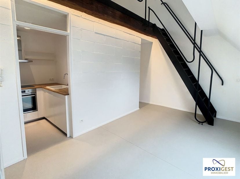 NAMUR (centre): magnifique appartement 1 chambre avec mezzanine et cave. Coup de coeur au centre ville de Namur.  Appartement rénové, composé d'un hal