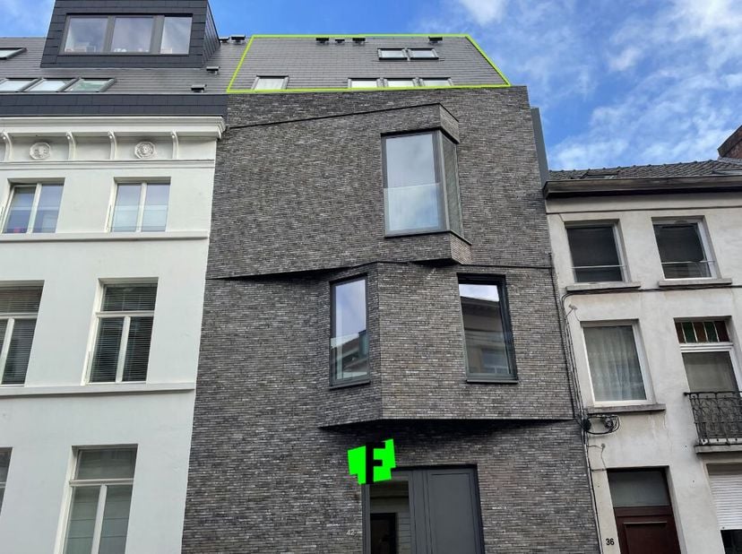 Ontdek deze moderne 1-slaapkamerduplex in het historische centrum van Gent met een prachtig uitzicht op het Gravensteen! Gelegen op de derde verdiepin