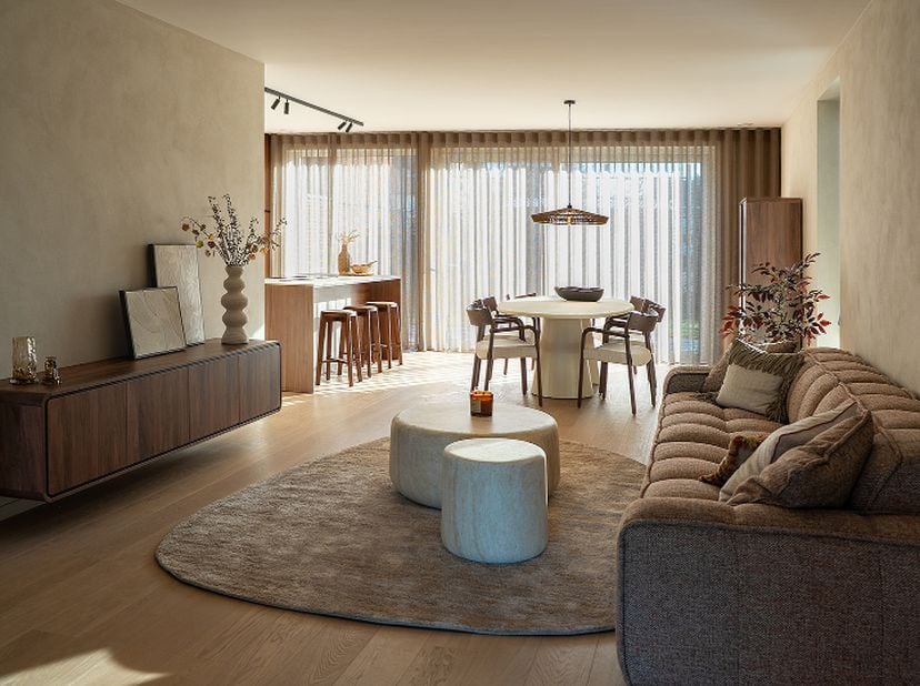 Stap binnen in deze zorgvuldig afgewerkte woning van Dumobil en ervaar zelf hoe ruimte, licht en functionaliteit hand in hand gaan. De open leefruimte