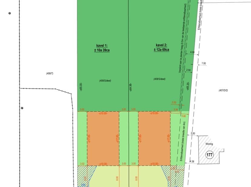 Deze bouwgrond van 1.269 m² geniet van een prachtig, open uitzicht over het omliggende agrarische landschap. De ligging is bijzonder gunstig: vlot ber