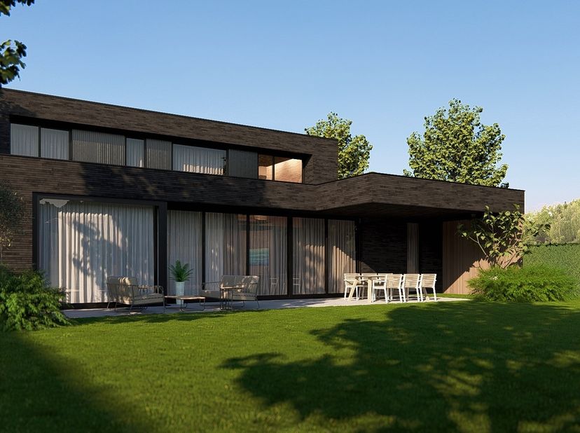 Prachtige bouwgrond voor open bebouwing met een oppervlakte van 1900m². Mogelijkheid voor bouwen van heel ruime woning, combinatie wonen en werken. Ge