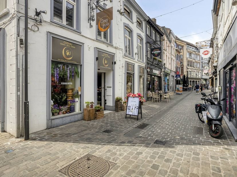 Dit handelspand is gelegen aan de Maastrichterstraat 31 in Hasselt, midden in het commerciële hart van de stad en op wandelafstand van de Grote Markt.