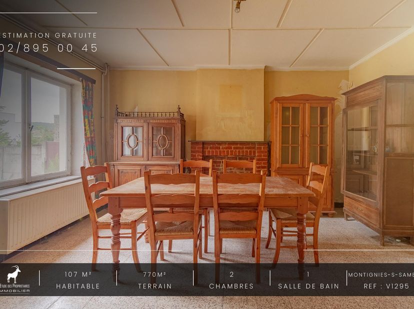 Referentie agentschap: v1295<br />
L'&amp;Eacute;tude des Propri&amp;eacute;taires biedt u dit te renoveren huis aan in de gemeente Montignies-Sur-Sambre.<br