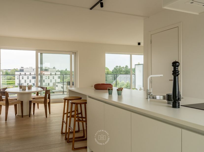 Deze moderne penthouse is gelegen in de verzorgde Residentie Scheldehof op een steenworp van de Schelde in Destelbergen alsook het natuurgebied de Gen
