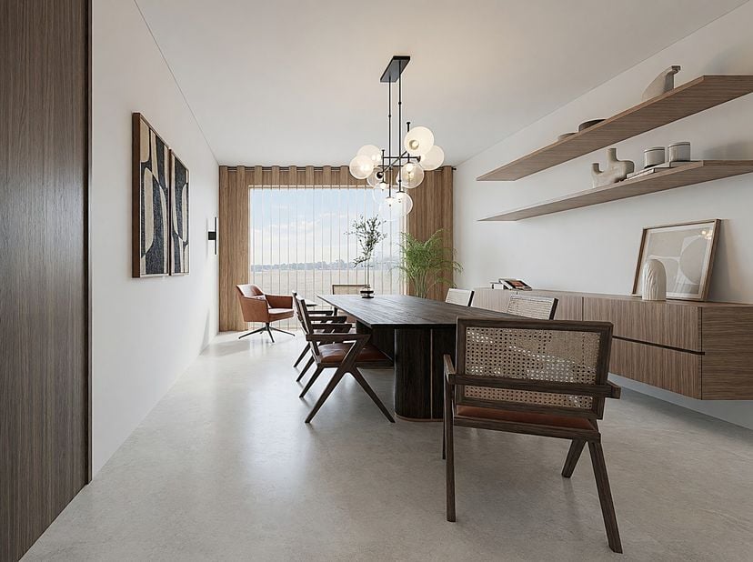 Appartement 0.2 is een royaal gelijkvloers doorzon appartement dat uitblinkt in ruimte, lichtinval en wooncomfort. Met een netto woonoppervlakte van 1