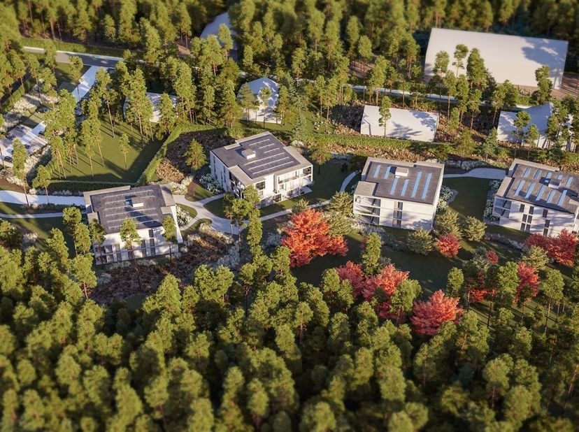 Residentie Konijnenberg: Wonen in het park.<br />
Het project wordt volledig in functie van het bestaande groen gepositioneerd, zodat dit niet geïmpa