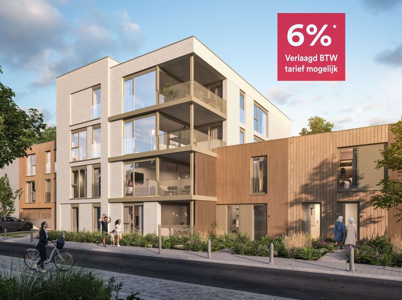 Vanaf nu 6% BTW mogelijk*<br />
Dit moderne, betaalbare nieuwbouwproject in hartje Lommel bestaat uit 41 appartementen en 5 eengezinswoningen. In ons