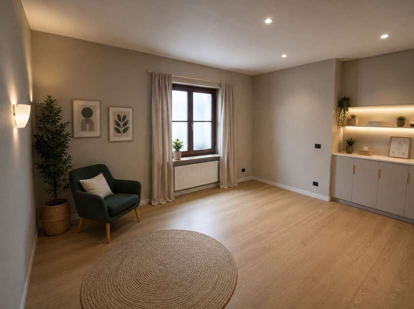 À Sint Eloois Winkel, nous proposerons prochainement des bureaux individuels ou espaces de pratique dans un environnement chaleureux, calme et profess