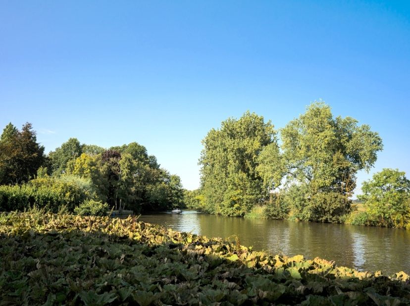 In de meest gegeerde straat van Afsnee, verscholen in een eeuwenoud groen decor en rechtstreeks aan de schilderachtige Leie, verschuilt zich een zeldz