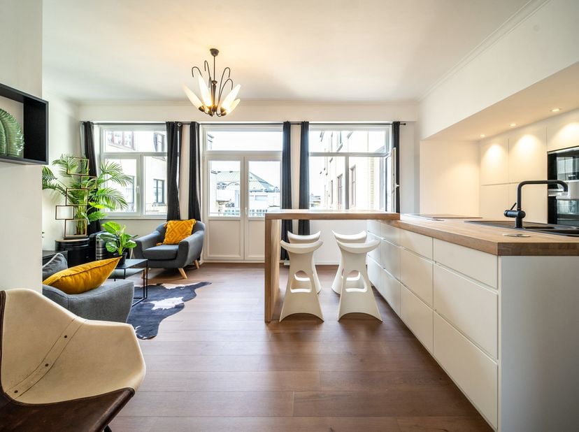 Dans le quartier de la Monnaie, dans le centre ville de Bruxelles à proximité des transports en commun et des commerces, appartement une chambre meubl