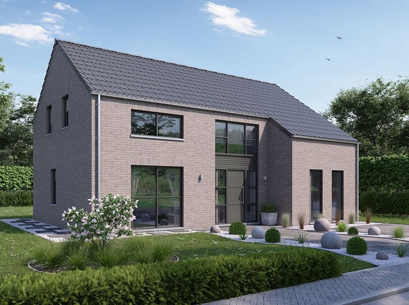 "VILLA 4 FAÇADES PEB A+ HAUTE PERFORMANCE ÉNERGÉTIQUE &amp;amp; QUALITÉ TRADITIONNELLE<br />
Découvrez ce projet de villa 4 façades à l’architecture soign