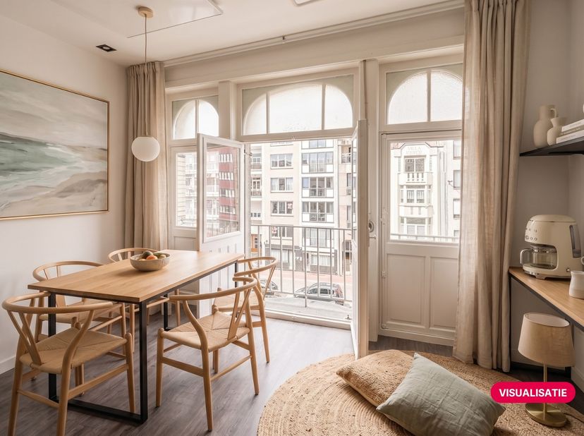 Découvrez cet appartement moderne de 42 m² au 3ème étage d'un immeuble bien entretenu sans ascenseur, situé à Rogierlaan 20, à deux pas du front de me