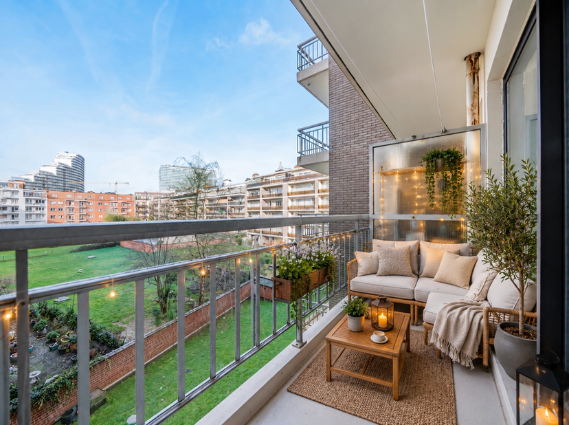 Infos et visites : anastasia.seider@weinvest.be<br />
| 02 315 77 22 |<br />
We Invest a le plaisir de vous présenter cet appartement de trois chambre