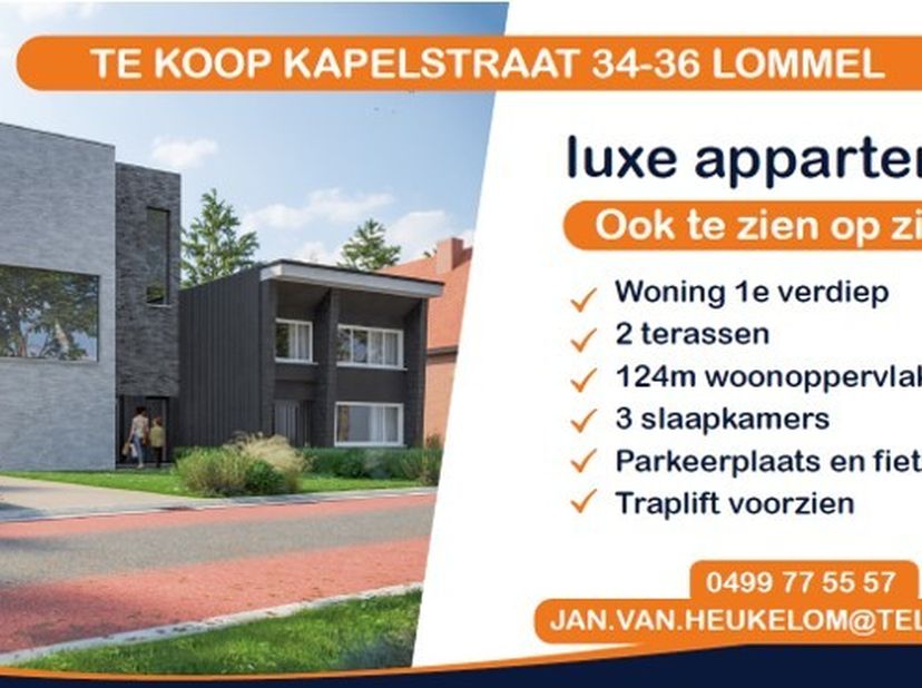 Huis te koop in Kapelstraat 34-36,
                    3920 Lommel