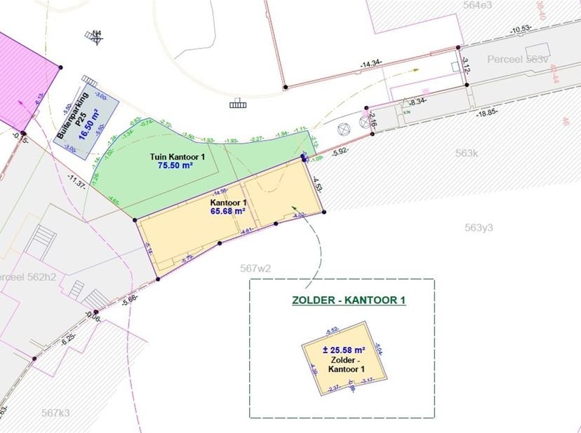 Deze charmante kantoorruimte bevindt zich op een toplocatie centrum Gent.<br />
Op het gelijkvloers beschikt dit eigendom over kantoorruimte van 65,6