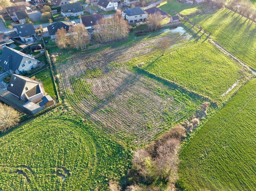 Projectgrond te koop in Ertvelde (Rieme) met een totale oppervlakte van 5.790 m². Het perceel omvat deels een bufferzone, wat mogelijkheden biedt binn