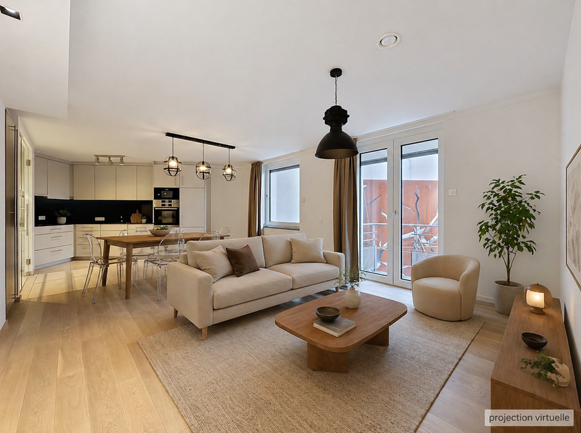 In de onmiddellijke nabijheid van de Kunstberg en het Centraal Station ligt dit appartement, volledig gerenoveerd in 2019, met een bijzonder strategis
