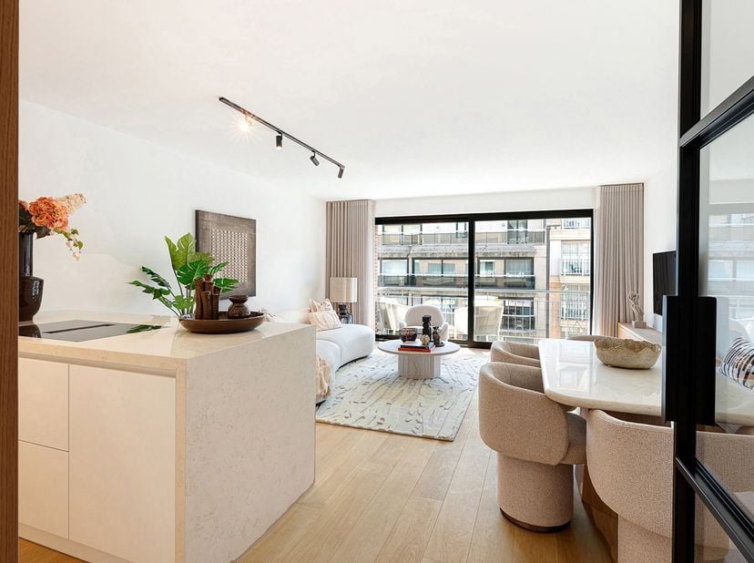 Exclusief en totaal gerenoveerd luxeappartement met uitzonderlijke afwerking op een absolute toplocatie in de prestigieuze Van Bunnenlaan, op enkele s