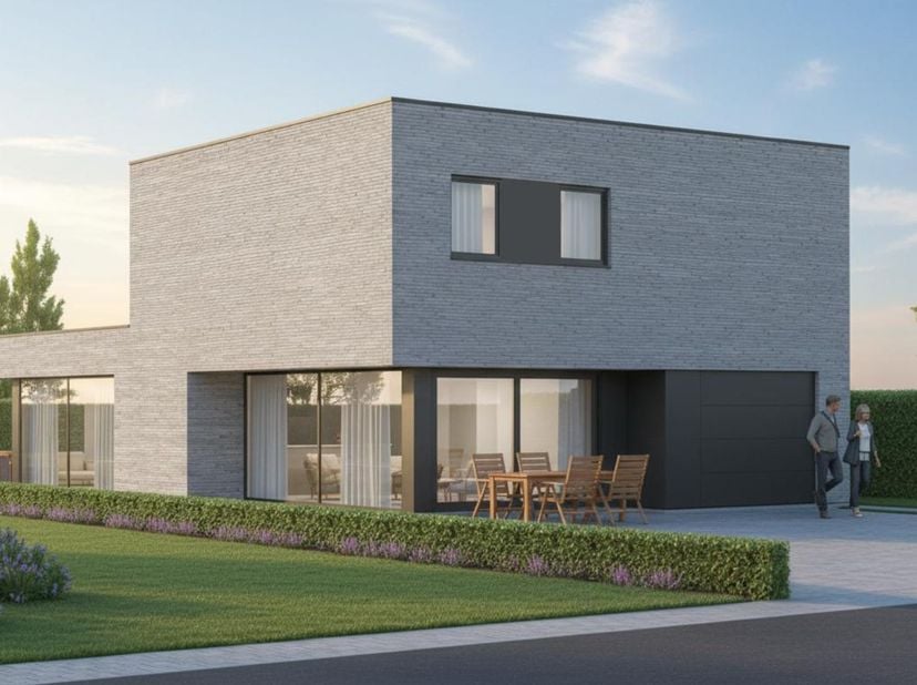 Nieuw te bouwen open bebouwing te Bever<br />
Voorbeeldwoning: Indeling volledig naar keuze.<br />
<br />
Onze woningen worden gebouwd met kwalitatiev