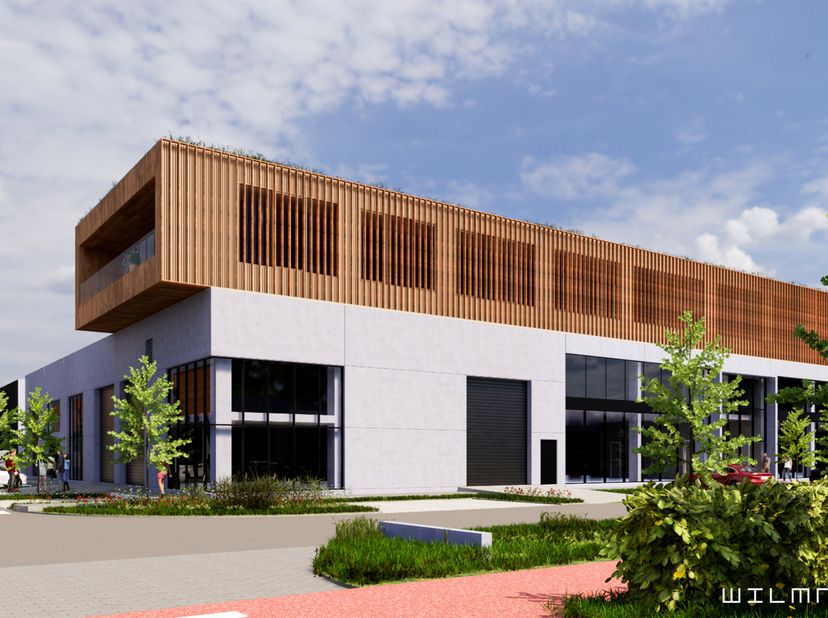 Gebouw B – Grote bedrijfsunits, showroomruimte en kantoren te koop in Martal Bedrijvencentrum<br />
Gebouw B vormt een centraal volume binnen het Mart