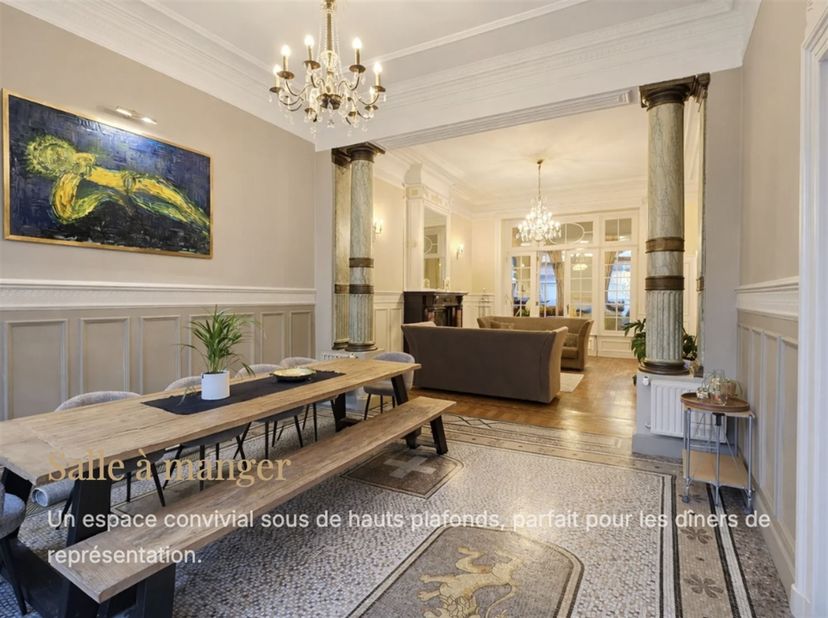 Très rare sur le marché<br />
A deux pas de la Place Stéphanie, dans une rue calme en sens unique. Double Maison de Maître MEUBLE de +/- 800m2 avec d