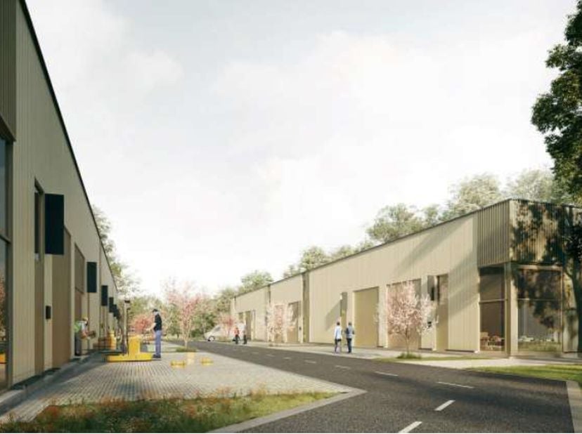 Ontdek deze nieuwbouw KMO-unit van 209m² in Bedrijvenpark Hoge Molen te Molenstede. Deze duurzame casco-unit combineert een hoogwaardige afwerking met