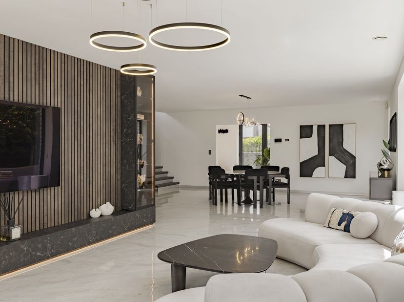 In een gegeerde en rustige residentiële wijk bevindt zich deze eigentijdse en energiezuinige villa, gebouwd in 2019, die geniet van een uitzonderlijke