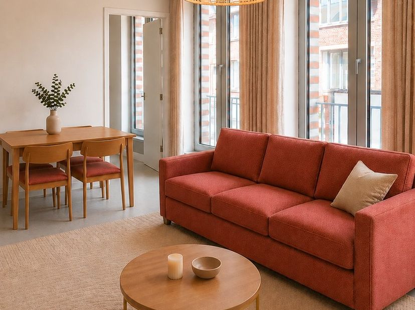 Dit appartement op de 1e verdieping in nieuwbouwproject Hof&amp;nbsp;Berlamuze&amp;nbsp;combineert eigentijds wooncomfort met een groene en rustige omgeving,
