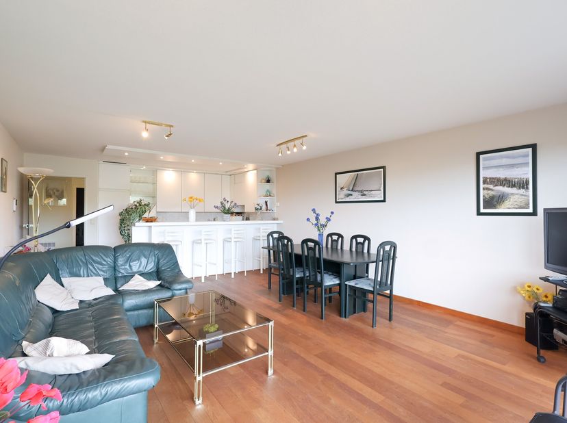 Prachtig gelegen gelijkvloers appartement op de Zeedijk met een mooi zicht op de duinen.<br />
Het appartement biedt een lichtrijke leefruimte met rec