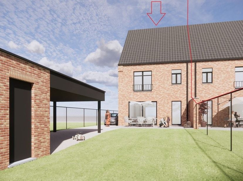 Deze prachtige halfopen bebouwing (HOB)in pastoriestijl wordt gebouwd in de Zonneveldweg ter hoogte van nr. 30B in Wellen. Met een bewoonbare oppervla