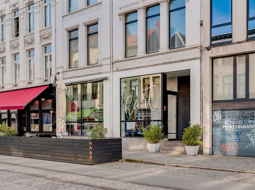 Cet appartement est situé au premier étage de Minderbroedersrui à Anvers, entre la Sint-Paulusstraat et la Lange Koepoortstraat. L'emplacement est par
