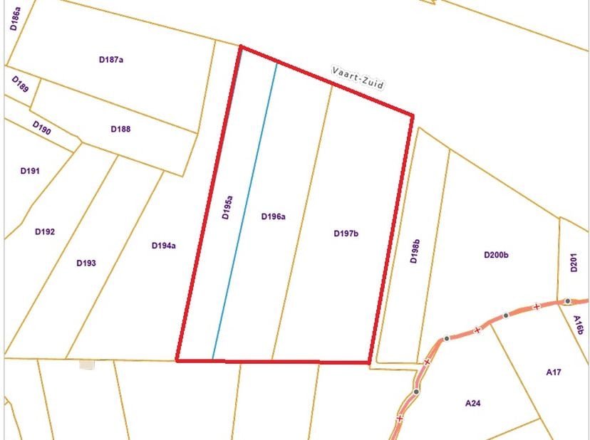 Terrain à vendre à Vaart-Zuid .,
                    9880 Aalter