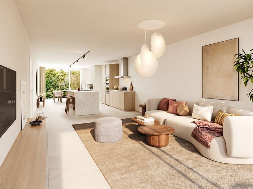 Appartement op het 2 de verdiep ontworpen met oog voor licht, ruimte en wooncomfort. Er zijn nog garages of staanplaatsen te koop.<br />
Prijs vanaf 1
