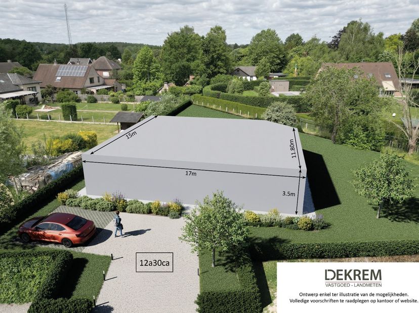 Ruim perceel bouwgrond voor open bebouwing gelegen aan het uiteinde van een rustige woonstraat. Het perceel maakt deel uit van een goedgekeurde verkav