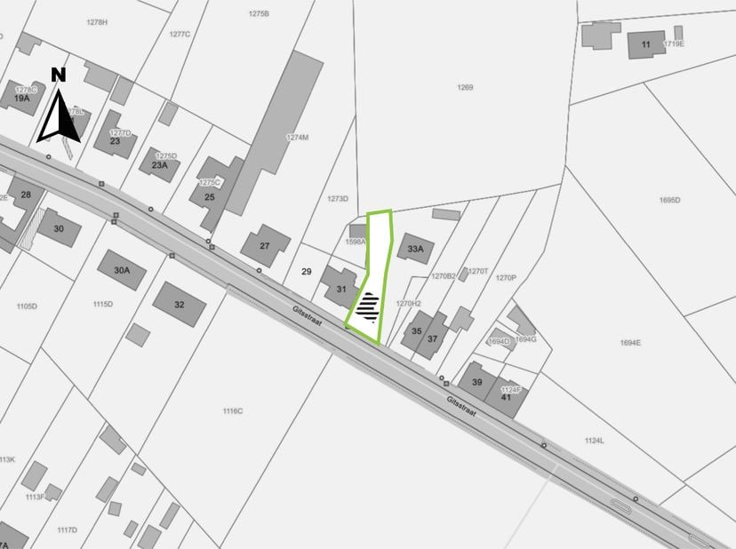 In de Gitsstraat te Kortemark bieden we u dit perceel bouwgrond aan, bestemd voor een open ééngezinswoning.&amp;nbsp;Dit lot bouwgrond beschikt over een g