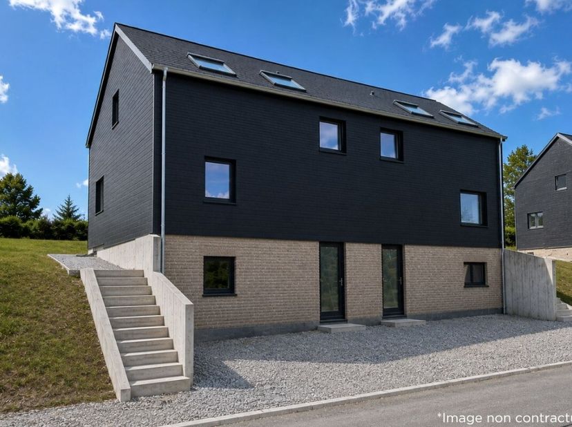 Maison neuve 3 chambres avec jardin de 7 ares  NeufchâteauERA B-LUX vous présente cette maison neuve 3 façades, implantée sur une parcelle de 7 ares a
