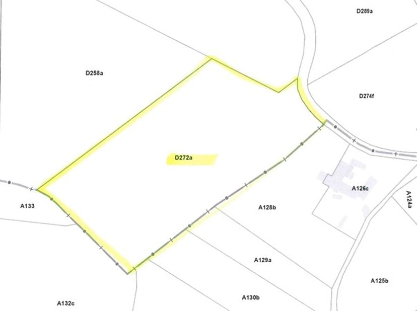LOT 3: LANDBOUWGROND -<br />
'T Honsland'. Oppervlakte 11.675 m².