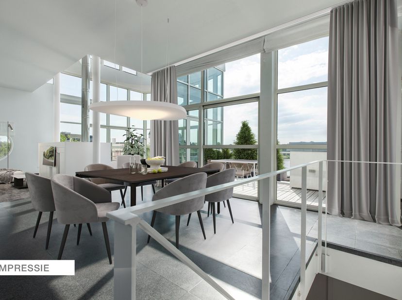 Vivre au bord de l'eau! Ce magnifique penthouse avec une vue incroyable et pas moins de 5 terrasses se trouve dans le plus bel endroit de Turnhout, ju