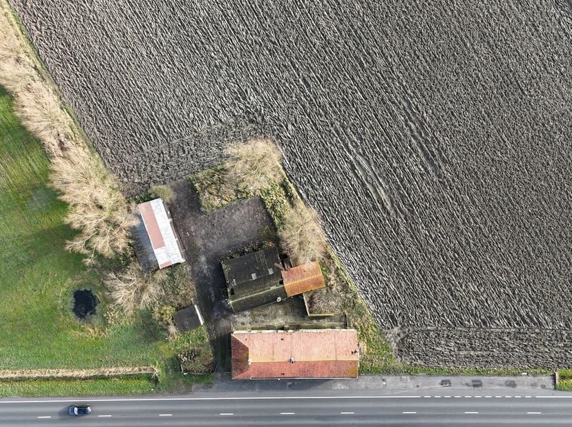 Langs de Kaaskerkestraat, op een perceel van 3.430 m², vindt u deze hoeve met meerdere bijgebouwen en een aanpalend stuk landbouwgrond of weide. De li