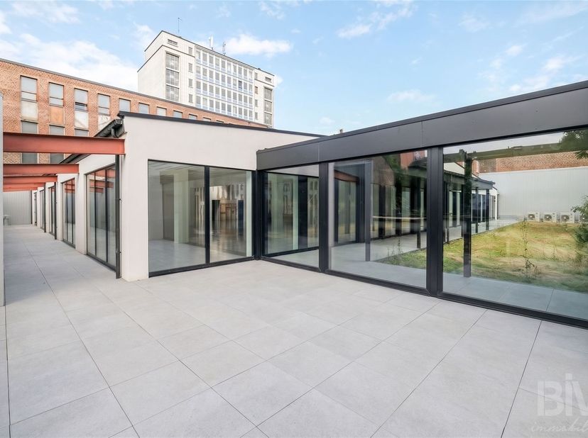 Offrant une superficie exploitable impressionnante, un espace de bureaux d'environ 450m2 avec terrasse de 100m2, idéal pour les entreprises à la reche