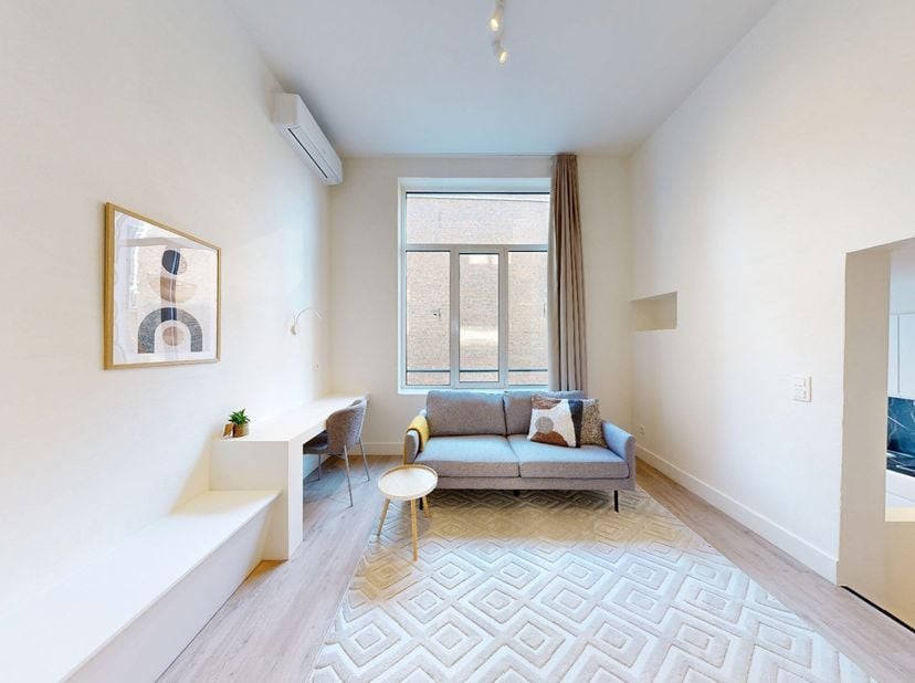 Deze prachtige bemeubelde studio met  apart slaapgedeelte bevindt zich in de bruisende stad Leuven. Gelegen in de populaire residentie RENEE, biedt de