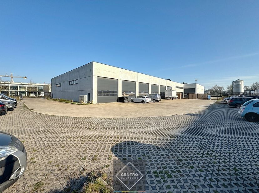 INDELING:<br />
Magazijnen: Eén open ruimte, toegankelijk via 12 sectionaalpoorten (voor en achter het gebouw), toegankelijk voor grote vrachtwagens e