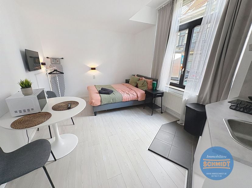IMMOSCHMIDT (Réf. 29720) - ETTERBEEK (Quartier Montgomery - Mérode) - Très beau studio MEUBLÉ de 22m² se composant d'une belle pièce principale avec c