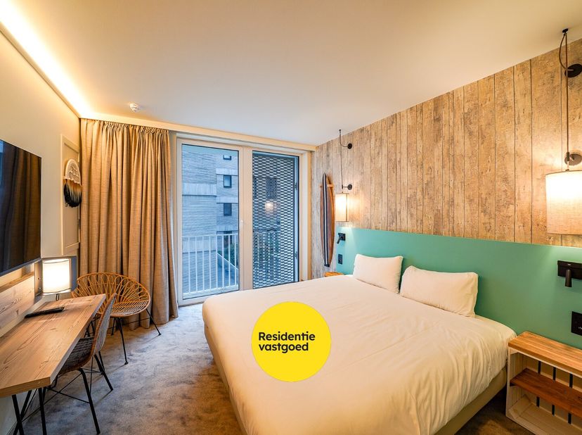 Deze moderne hotelkamer bevindt zich in het hotel Ibis Styles Bredene. Dit is een trendy 3-sterrenhotel met een unieke ligging nabij het strand. Ideaa