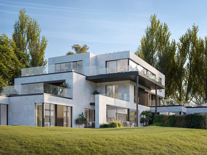 Victoire Junot stelt u op de tweede verdieping van deze appartementenvilla een prachtig nieuw penthouse met 3 slaapkamers en een bewoonbare oppervlakt