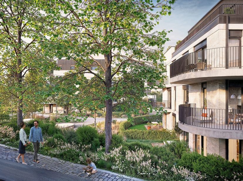 NAMEN-SALZINNES - In een rustige en groene omgeving, en toch vlak bij het stadscentrum en alle voorzieningen, prachtig NIEUWBOUWAPPARTEMENT (1slpk/1ba