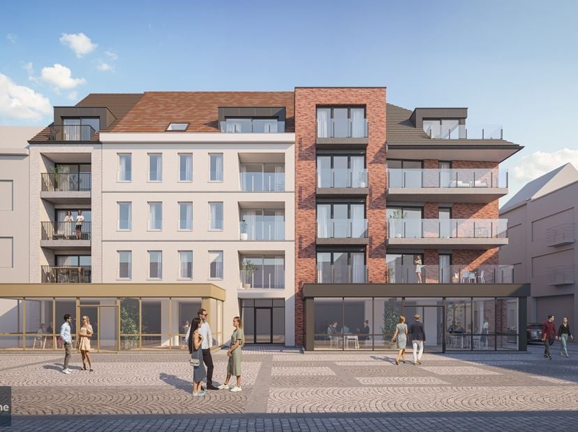 Horecapand nr 1 in nieuwbouw Residentie 'Margaux' - gelegen aan het Vissersplein op de hoek van de Bonenstraat en de Sint-Franciscusstraat - commercie