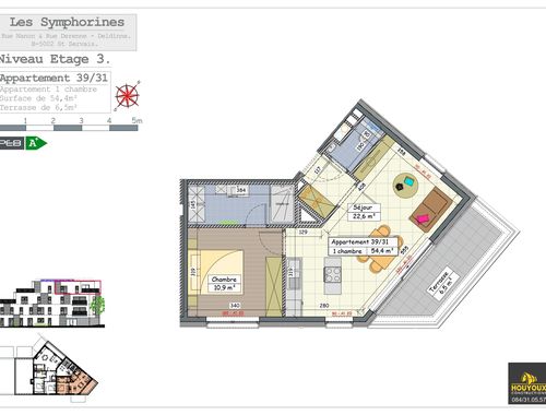                                         Appartement te koop in Saint-Servais, € 280.000
