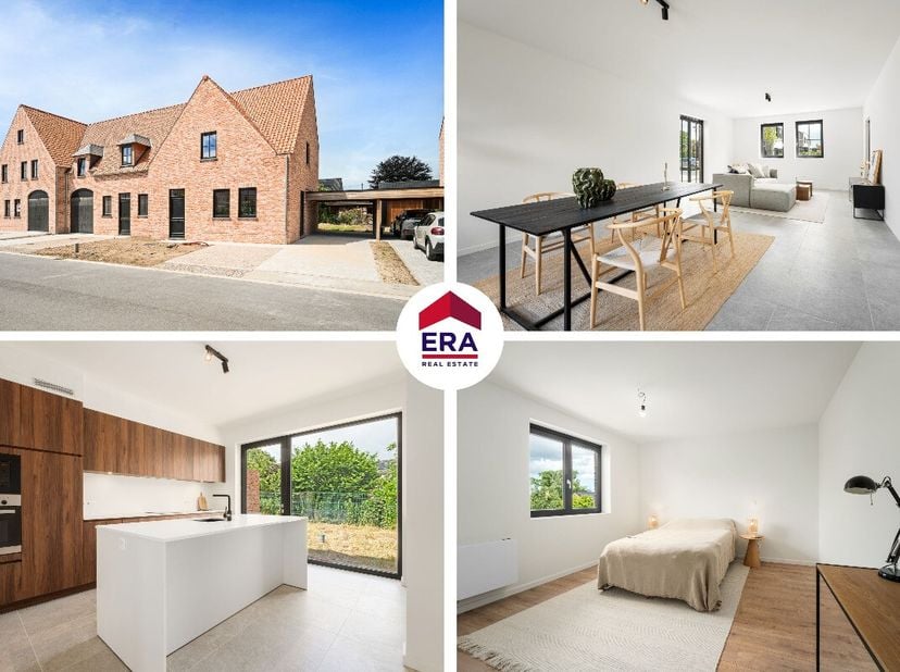 Deze volledig afgewerkte nieuwbouwwoning is voorzien van alle comfort oa. hypermoderne keuken, vloerverwarming, zonnepanelen, ventilatiesysteem, regen